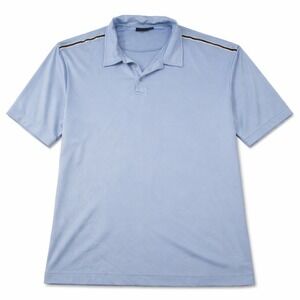 Catalyst Mens 7X Light Blue Polo Shirt black Trim short sleeve Big and‎ Tall